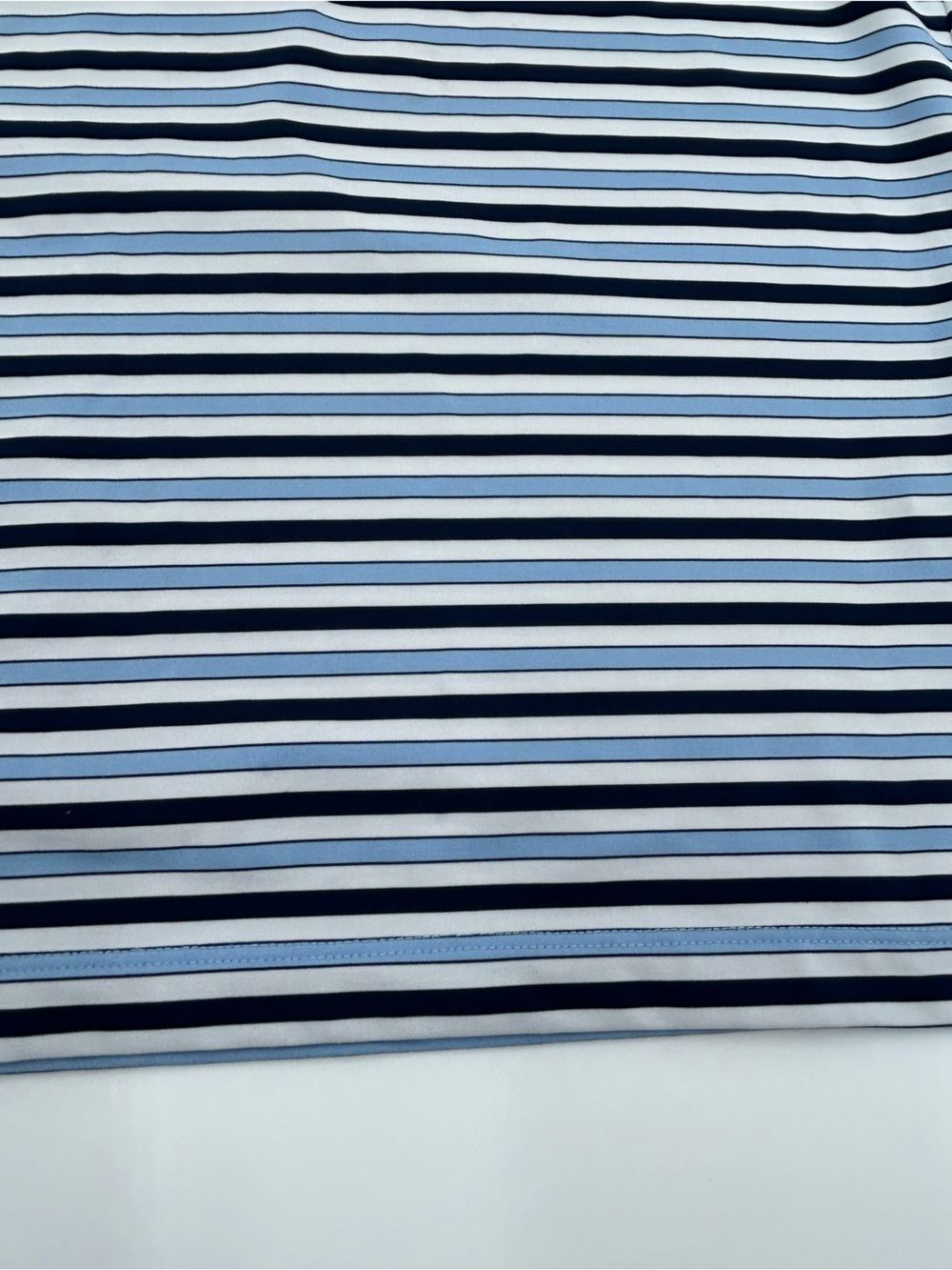 Lands' End Men’s Striped Polo in Navy, Light Blue & White M - Picture 2 of 9